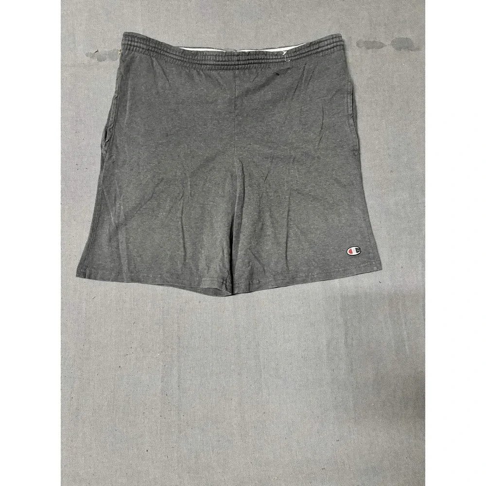 Champion Men S Jersey Athletic Cotton Blend Gray Shorts No Elasticity
